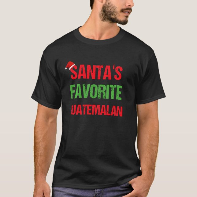 Guatemalan Funny Guatemala Pajama Christmas T-Shirt (Front)