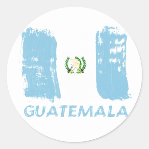 Guatemalan grunge designs classic round sticker