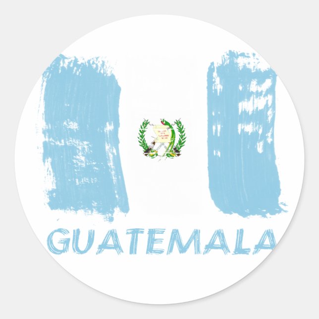 Guatemalan grunge designs classic round sticker (Front)