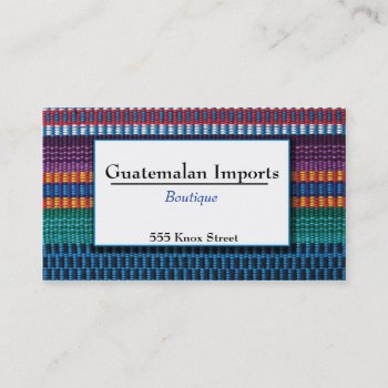 Guatemalan Imports Boutique Business Card by Simply_Paper at Zazzle