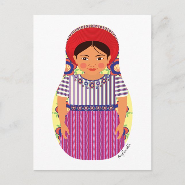 Guatemalan Matryoshka Postcard (Front)