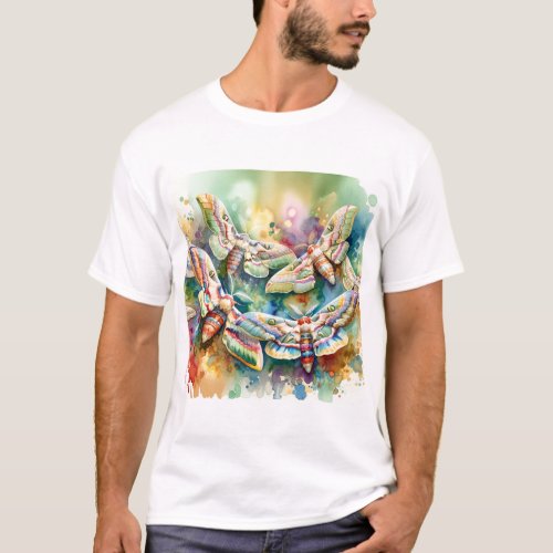 Guatemalan Moth Harmony 280524AREF118 _ Watercolor T_Shirt