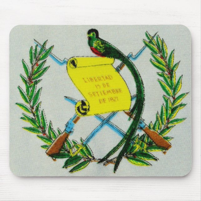 Guatemalan National Symbol with Quetzal Mouse Pad (Front)