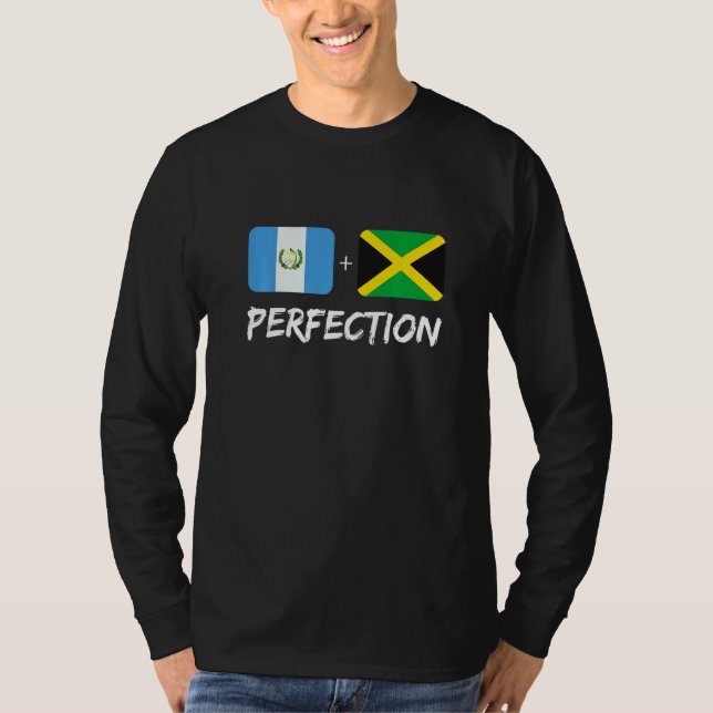 Guatemalan Plus Jamaican Perfection Mix Flag Herit T-Shirt (Front)