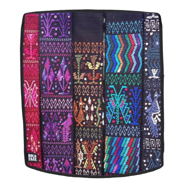 Guatemalan textile designs backpack (Removable Face)
