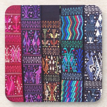 Guatemalan Textile Designs Beverage Coaster by Cesar_Padilla at Zazzle