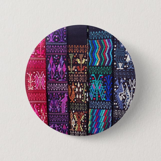 Guatemalan textile designs button (Front)