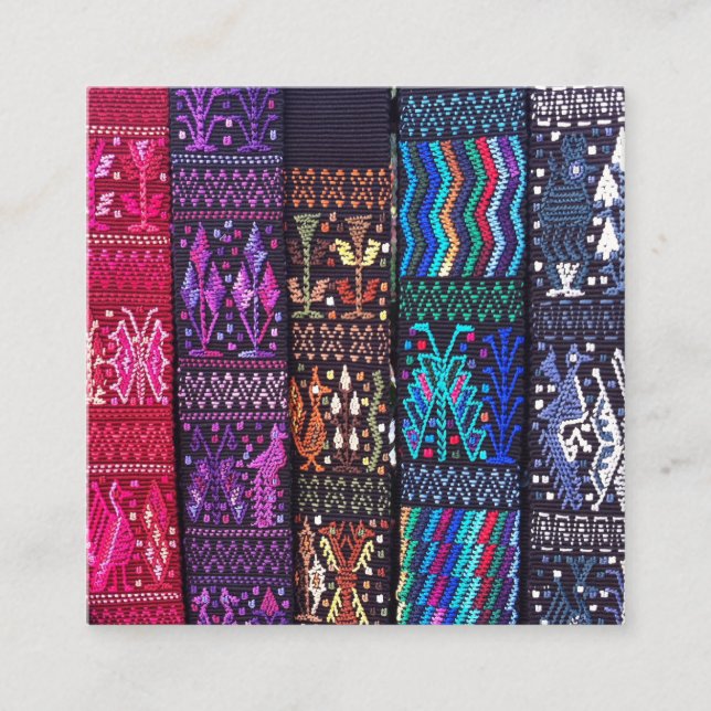 Guatemalan textile designs enclosure card (Front)