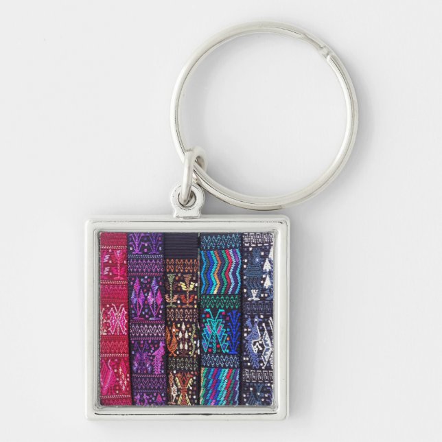 Guatemalan textile designs keychain (Front)