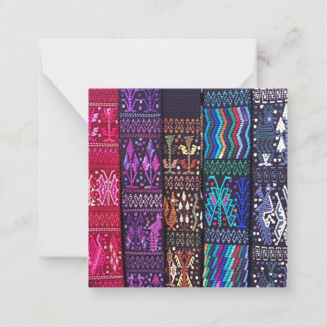 Guatemalan textile designs note card (Front)