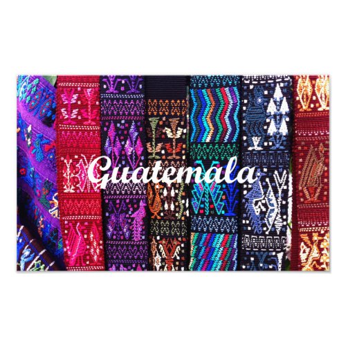 Guatemalan textile designs photo print