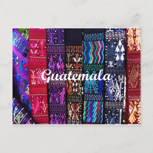 Guatemalan textile designs. postcard