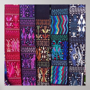 Guatemalan Textile Designs Poster by Cesar_Padilla at Zazzle