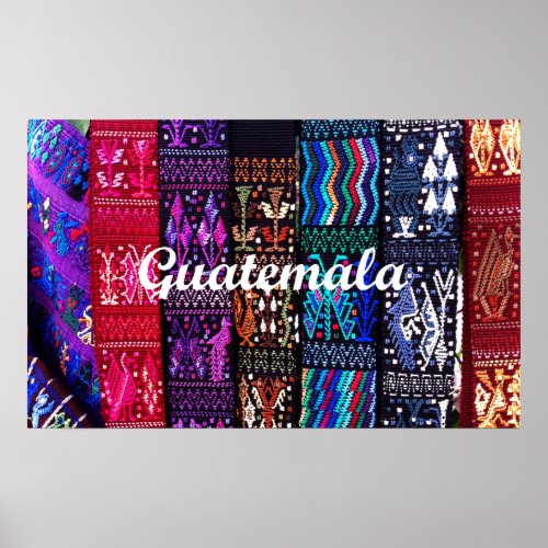 Guatemalan textile designs poster