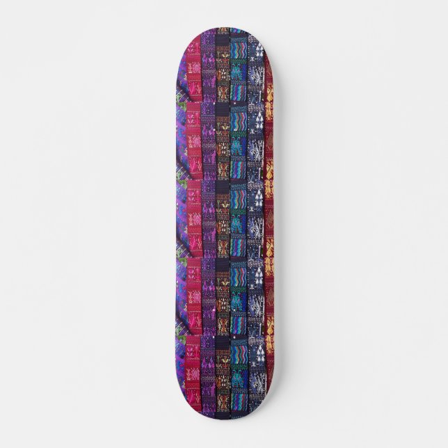 Guatemalan textile designs skateboard (Front)