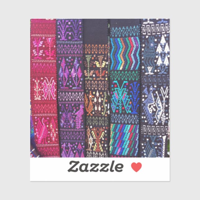 Guatemalan textile designs sticker (Sheet)