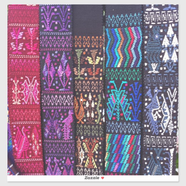 Guatemalan textile designs sticker (Sheet)