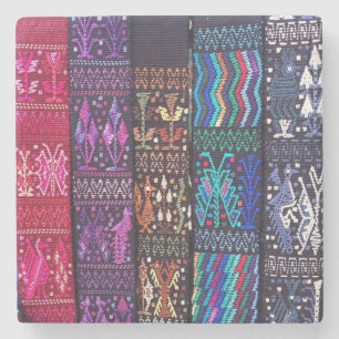 Guatemalan textile designs stone coaster