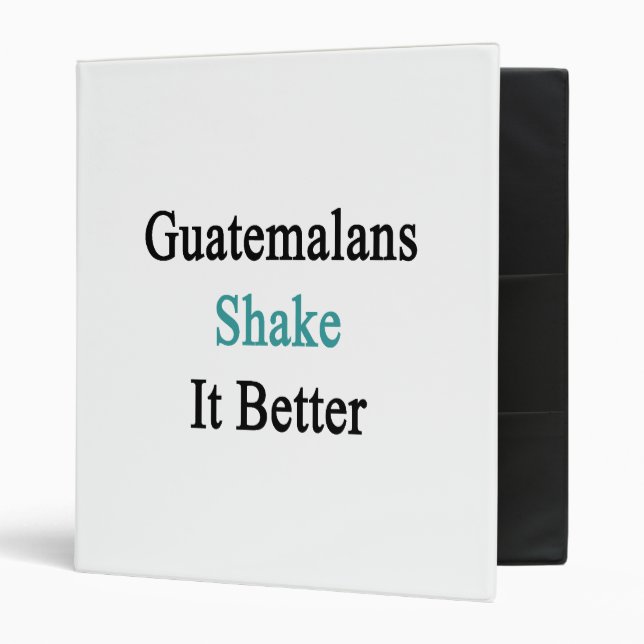 Guatemalans Shake It Better 3 Ring Binder (Front/Inside)