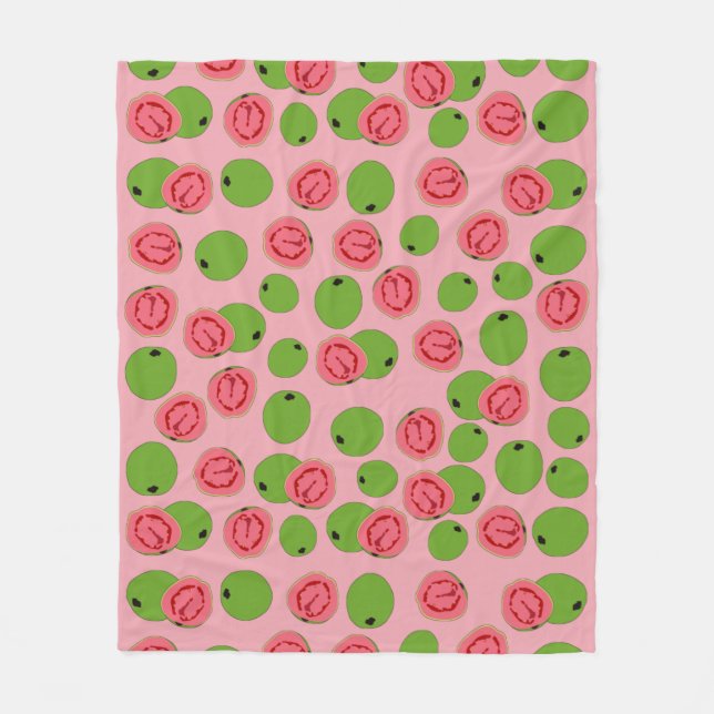 Guava Fruit Pattern  Fleece Blanket (Front)