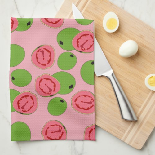 Guava Fruit Pattern Kitchen Towel