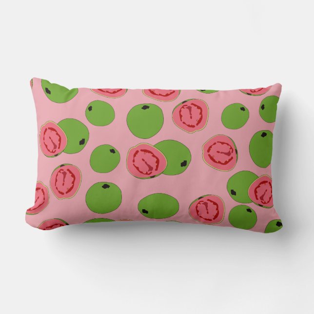 Guava Fruit Pattern   Lumbar Pillow (Front)
