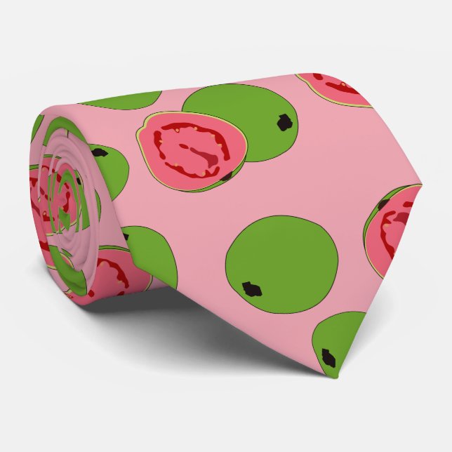 Guava Fruit Pattern    Neck Tie (Rolled)