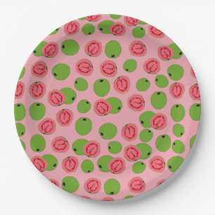 Guava Fruit Pattern Paper Plates