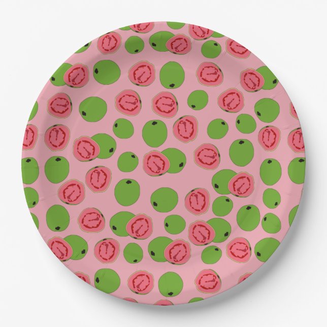Guava Fruit Pattern  Paper Plates (Front)