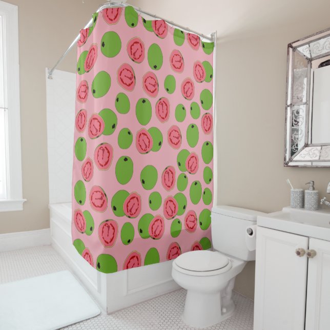 Guava Fruit Pattern    Shower Curtain (In Situ)