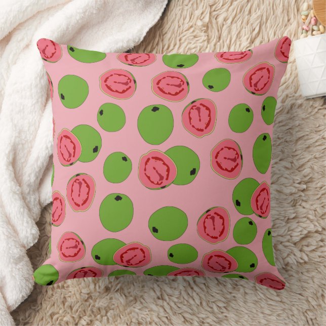 Guava Fruit Pattern   Throw Pillow (Blanket)