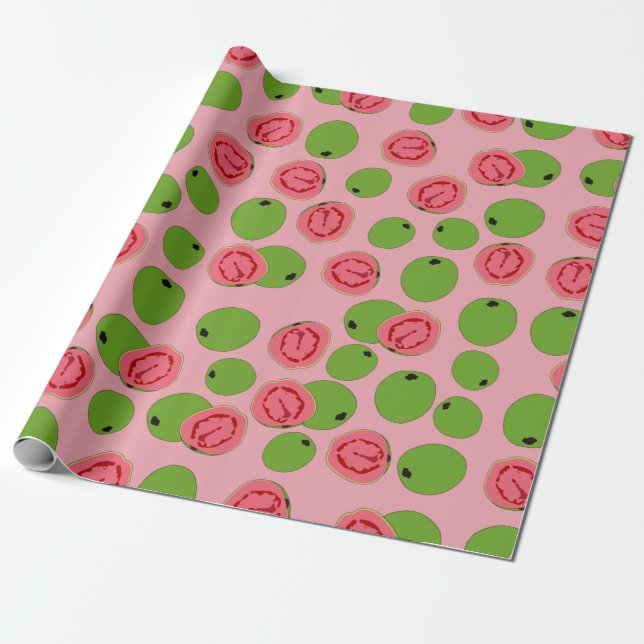 Guava Fruit Pattern    Wrapping Paper (Unrolled)