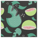 Guava Greenery Pink Green Fruit Pattern Fabric
