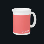 Guava pink color name beverage pitcher<br><div class="desc">The warm pink of guava fruit.</div>