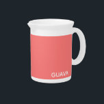 Guava pink color name beverage pitcher<br><div class="desc">The warm pink of guava fruit.</div>