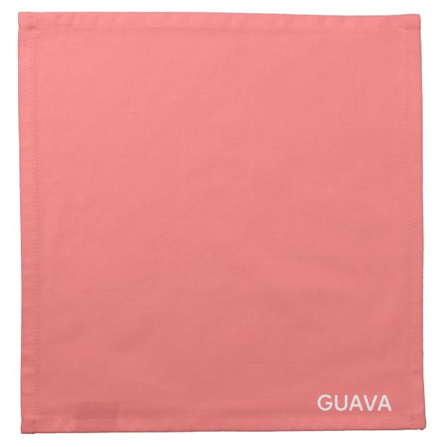 Guava pink color name cloth napkin (Front)