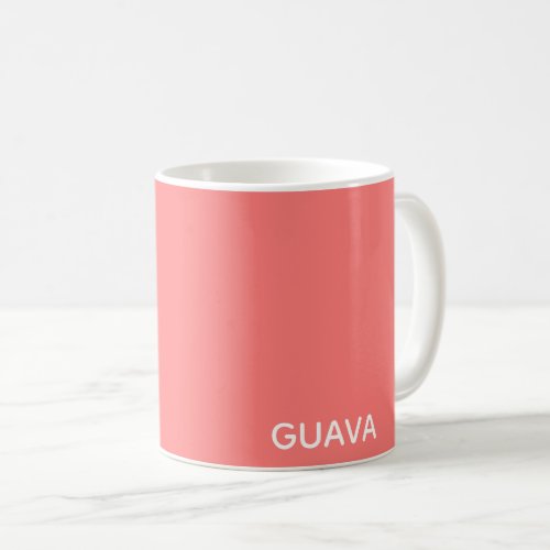 Guava pink color name coffee mug