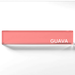 Guava pink color name desk name plate