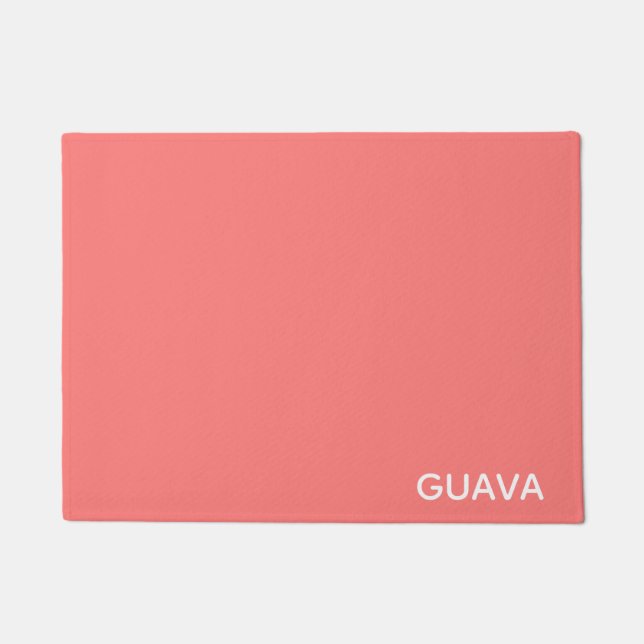 Guava pink color name doormat (Front)