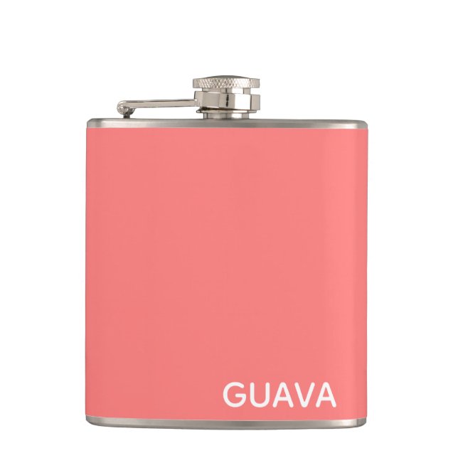 Guava pink color name flask (Front)