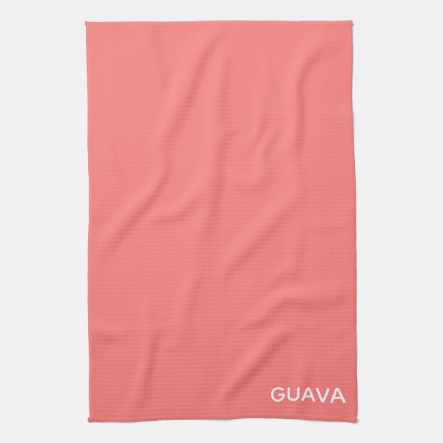 Guava pink color name kitchen towel (Vertical)