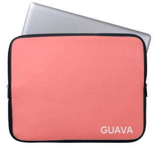 Guava pink color name laptop sleeve