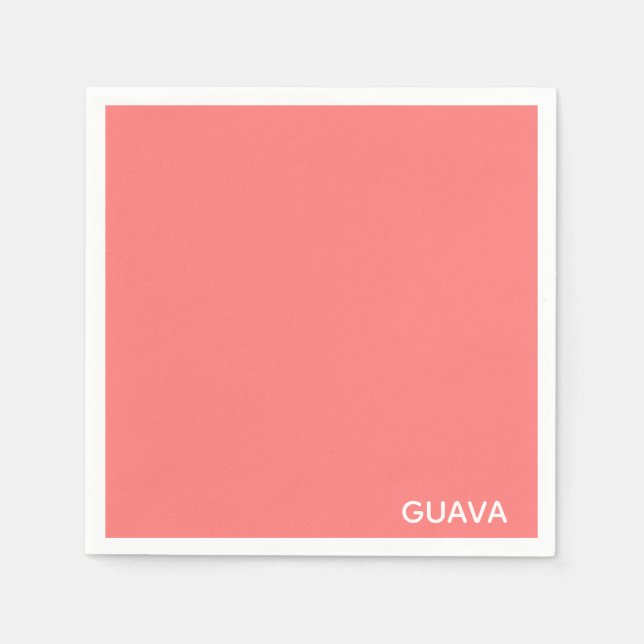 Guava pink color name napkins (Front)