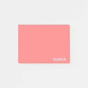 Guava pink color name post-it notes