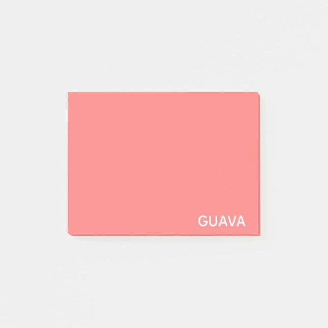 Guava pink color name post-it notes (Front)