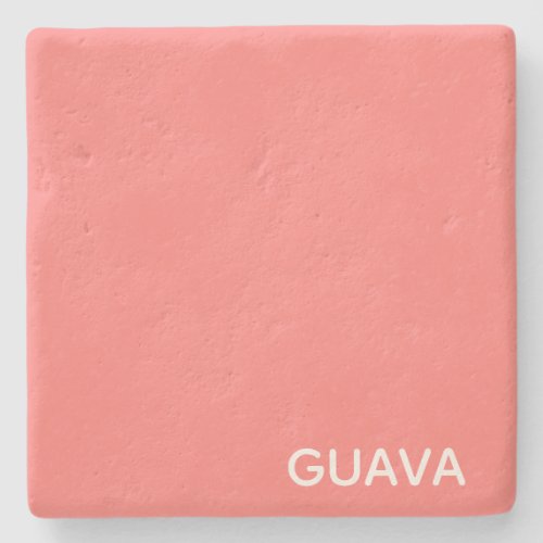Guava pink color name stone coaster