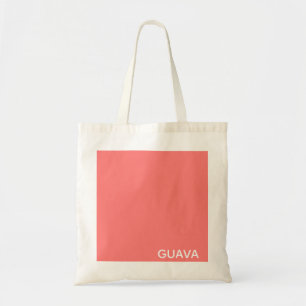 Guava pink color name tote bag