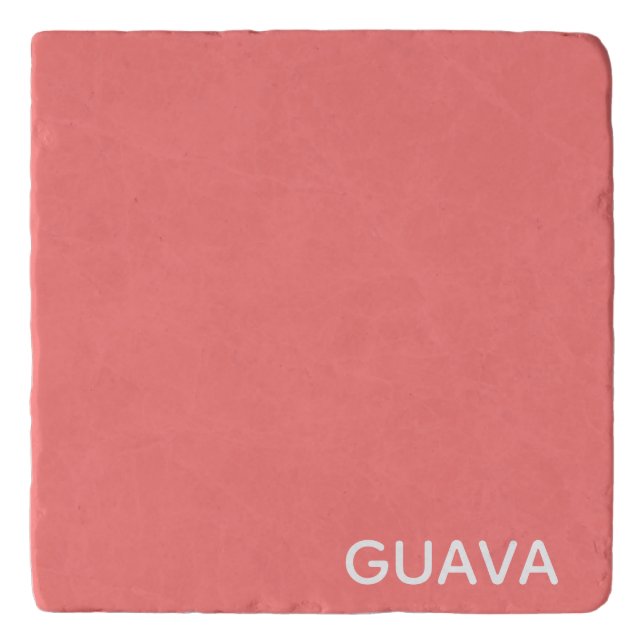 Guava pink color name trivet (Front)