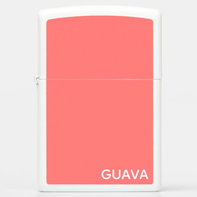 Guava pink color name zippo lighter (Front)