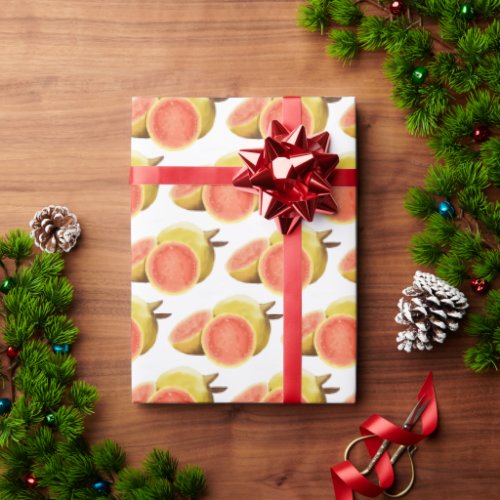 Guava Tropical Fruit Watercolor Wrapping Paper